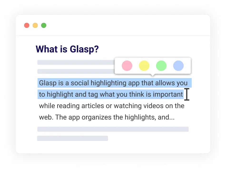Highlighting passages in a web article before summarizing it with Glasp