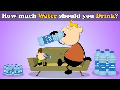 How much Water should you Drink per day? + more videos | #aumsum #kids #science #education #children thumbnail