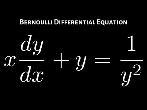 How to Solve a Bernoulli Differential Equation Step-by-Step thumbnail