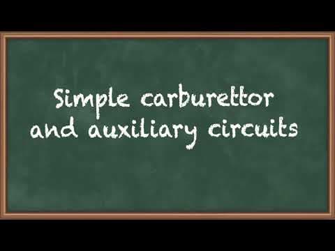 Simple Carburettor and Auxiliary Circuits - S.I. Engines - Internal Combustion Engines thumbnail