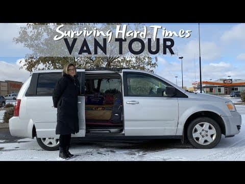 Solo Female Surviving Hard Times By Finding Safety Living In a Minivan “Van Tour” thumbnail