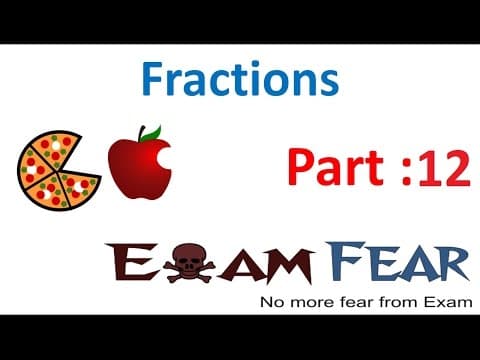 Maths Fraction part 12 (Numericals) CBSE Class 6 Mathematics VI thumbnail