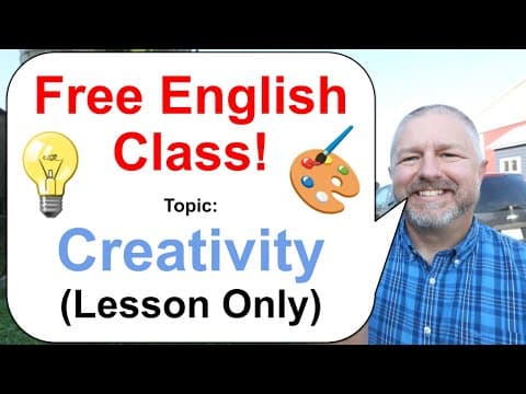 Let's Learn English! Topic: Creativity! 💡🖌️🎨 (Lesson Only) thumbnail