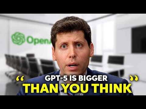 Sam Altman STUNS Everyone With GPT-5 Statement (GPT-5 Capilibites + ASI) thumbnail