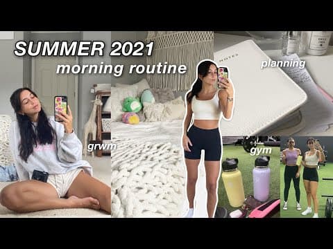 productive morning routine *summer 2021* (gym, breakfast, etc) thumbnail