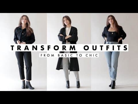 How To Transform Outfits for Fall - Basic to Chic | October 2018 | Dearly Bethany thumbnail