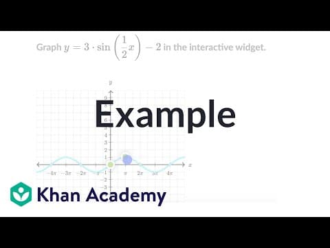 Example: Graphing y=3⋅sin(½⋅x)-2 | Trigonometry | Algebra 2 | Khan Academy thumbnail