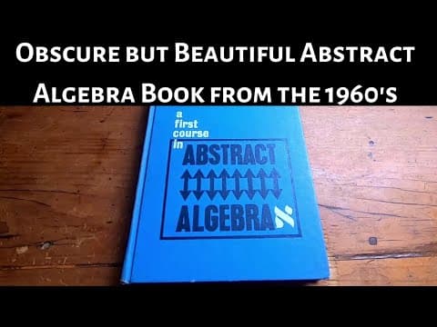 Obscure but Beautiful Abstract Algebra Book from the 1960s thumbnail