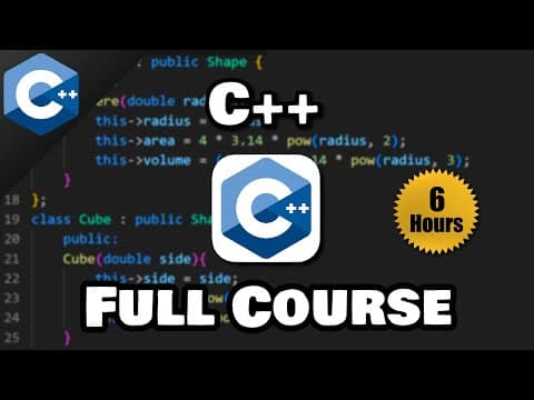 C++ Full Course for free ⚡️ thumbnail