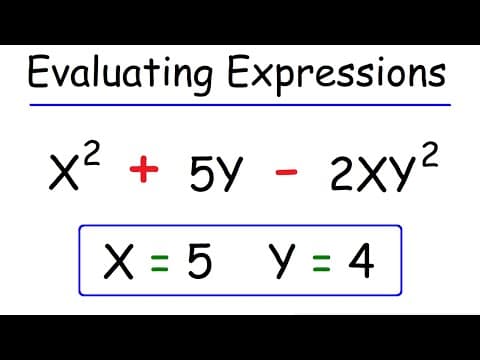 How To Evaluate Algebraic Expressions thumbnail