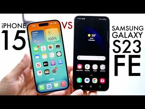 Samsung Galaxy S23 FE Vs iPhone 15! (Comparison) (Review) thumbnail
