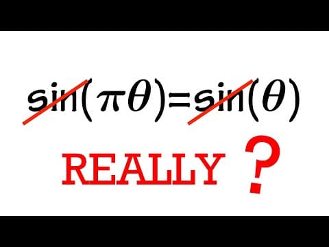 Precalculus challenge: can we just cancel out the sine? thumbnail