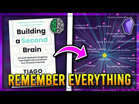 How I Built a SECOND Brain 🧠 in Obsidian MD (Tiago Forte BASB / PARA Method) thumbnail