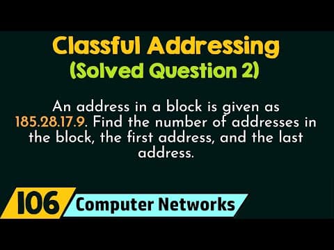 Classful Addressing (Solved Question 2) thumbnail