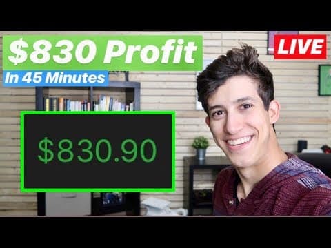 How I Made $830 Profit In 45 Mins Investing In Stocks thumbnail