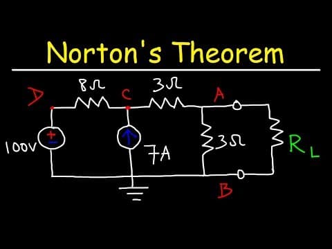 Norton's Theorem and Thevenin's Theorem - Electrical Circuit Analysis thumbnail