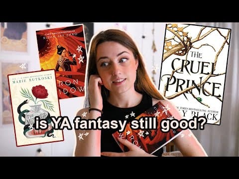 reading popular young adult fantasy books to see if the genre is still good 👑✨ reading vlog thumbnail
