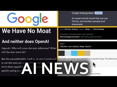 AI NEWS! | Google AFRAID of Open Source, Chatgpt Code Interpreter, AI Music & More! thumbnail