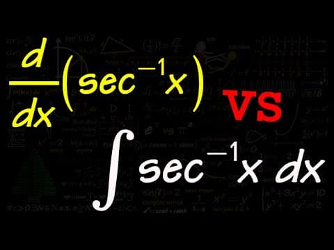 Derivative and integral of inverse secant thumbnail