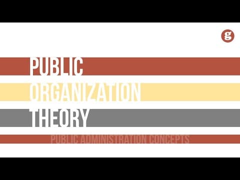 Public Organization Theory thumbnail