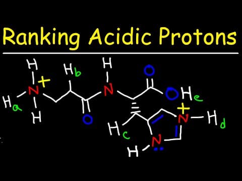 Ranking Protons in order of Increasing Acidity Using pKa Values thumbnail
