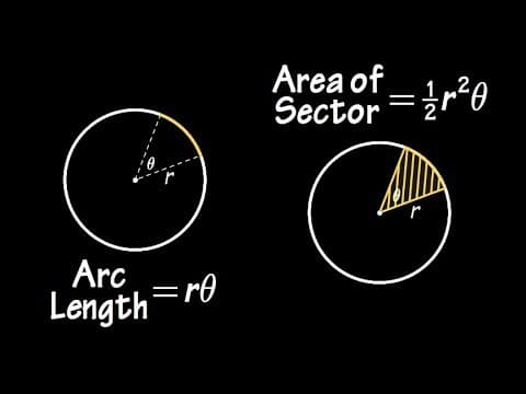 Q308a, Arc length and Area of Sector of a circle thumbnail