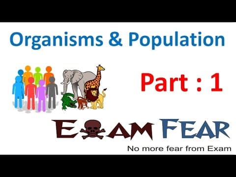 Biology Organisms & Population part 1 (Introduction) class 12 XII thumbnail