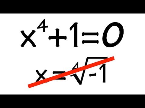 solving x^4+1=0 thumbnail