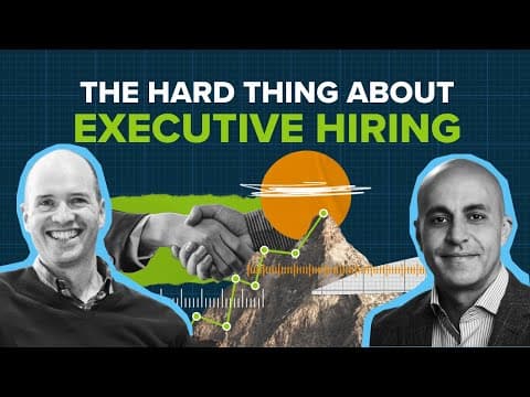 Ben Horowitz on Executive Firing (and Hiring) thumbnail