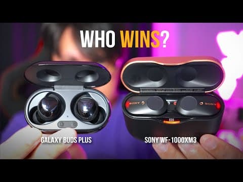 Samsung Galaxy Buds+ Plus (Black) vs THE KING Sony WF-1000XM3 thumbnail