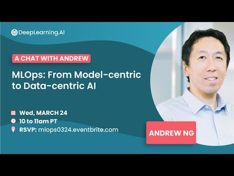 A Chat with Andrew on MLOps: From Model-centric to Data-centric AI thumbnail