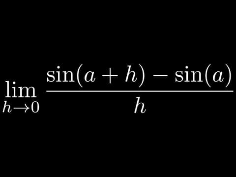 Limit of (sin(a + h) - sin(a))/h as h approaches zero (Two Solutions) thumbnail