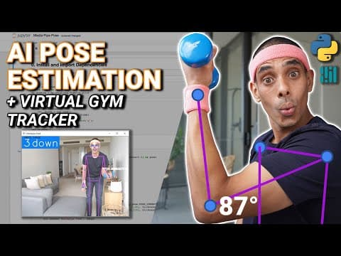 AI Pose Estimation with Python and MediaPipe | Plus AI Gym Tracker Project thumbnail