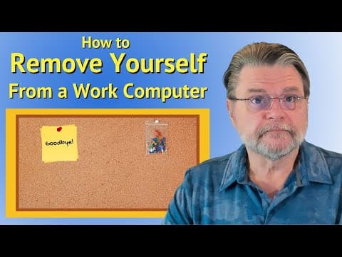 How Do I Remove Myself From a Computer? thumbnail