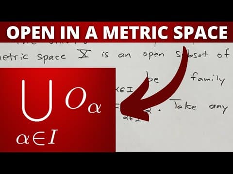 Why Is the Union of Open Subsets Open in Metric Spaces? thumbnail
