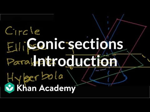 Introduction to conic sections | Conic sections | Algebra II | Khan Academy thumbnail
