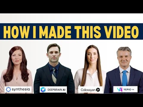 How I Made This Video:  w/ ChatGPT, Synthesia, DeepBrain, Colossyan & Yepic AI thumbnail