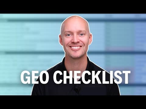 AI SEO & GEO: The Ultimate Checklist for 2025 thumbnail