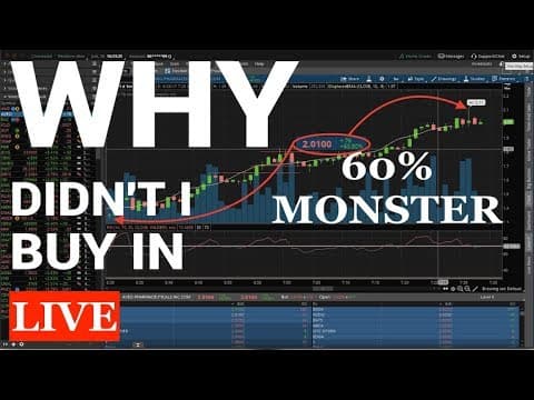 Live Trading | I Missed A +60% Penny Stock Monster! MY MISTAKE thumbnail