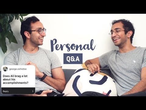 Arrogance, Expectations & Inspiration - Personal Q&A with my Brother | Ali & Taimur Abdaal thumbnail