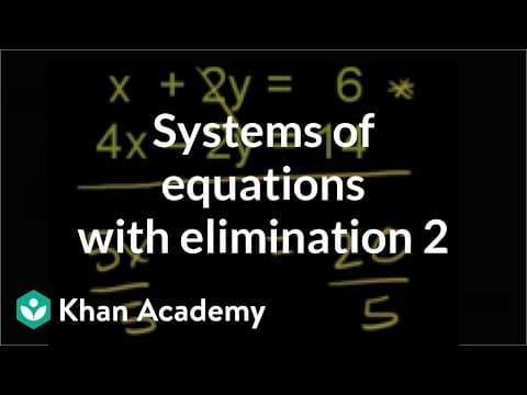 Addition elimination method 1 | Systems of equations | 8th grade | Khan Academy thumbnail