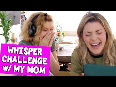 WHISPER CHALLENGE w/ MY MOM // Grace Helbig thumbnail