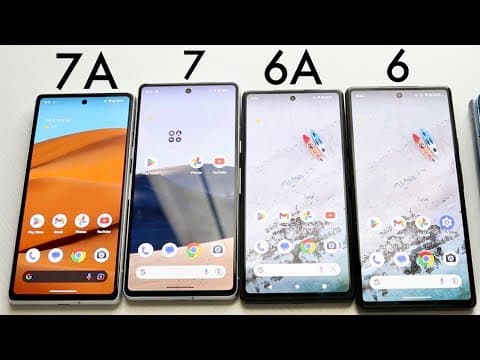 Google Pixel 7A Vs Google Pixel 7 Vs Google Pixel 6A Vs Google Pixel 6 Battery Comparison! thumbnail