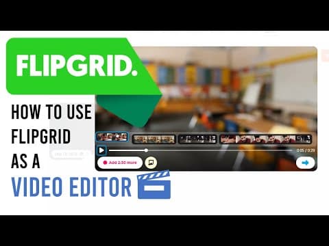 How To Use Flipgrid As A Video Editor thumbnail