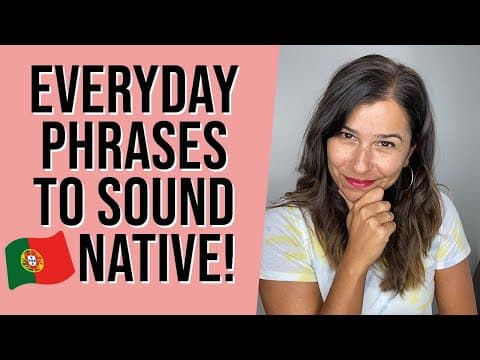 European Portuguese | 10 EASY Phrases to Sound Like a Native! thumbnail