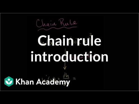 Chain rule | Derivative rules | AP Calculus AB | Khan Academy thumbnail