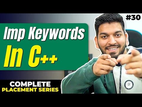 Lecture30: Macros, Global Variables, Inline Functions & Default Args thumbnail