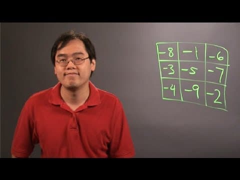 How to Create a Magic Square With Negative Numbers : College Math thumbnail