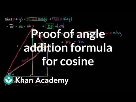 Proof of angle addition formula for cosine | Trigonometry | Khan Academy thumbnail