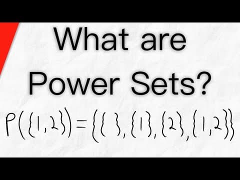 What is a Power Set? | Set Theory, Subsets, Cardinality thumbnail